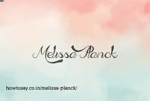 Melissa Planck