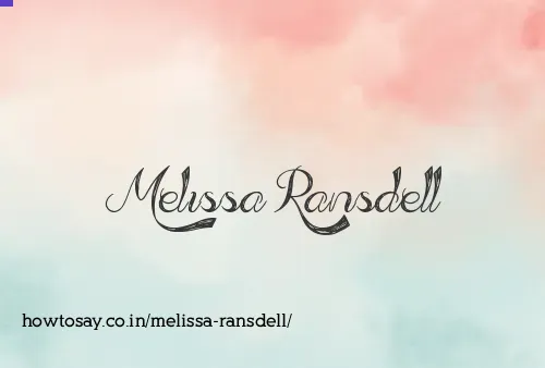 Melissa Ransdell