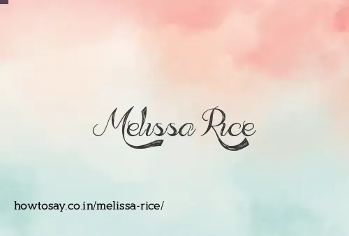 Melissa Rice