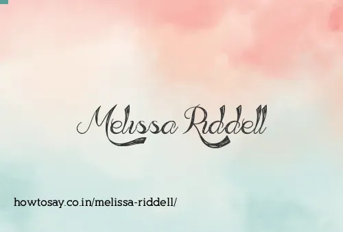 Melissa Riddell