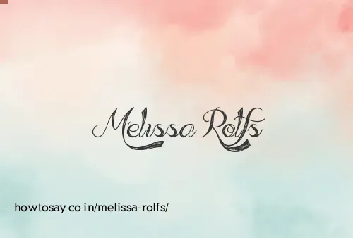 Melissa Rolfs
