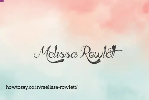 Melissa Rowlett