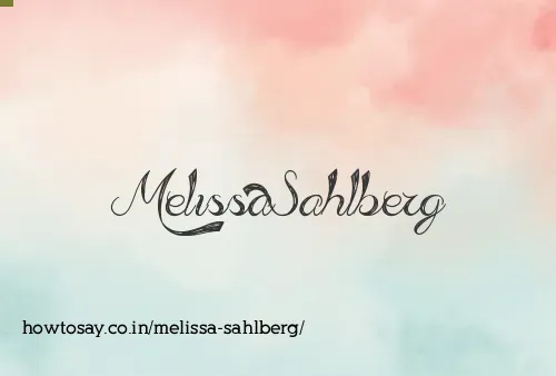 Melissa Sahlberg