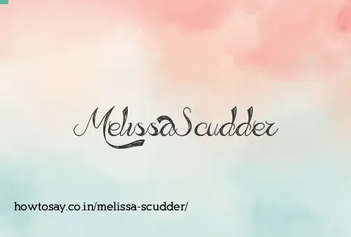 Melissa Scudder
