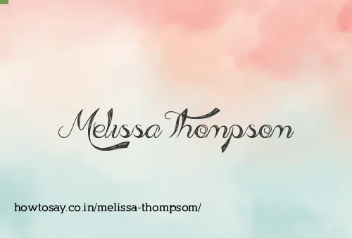 Melissa Thompsom