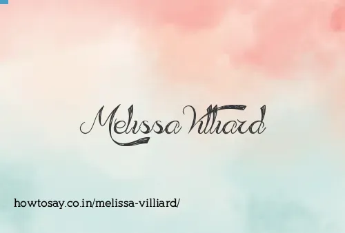 Melissa Villiard