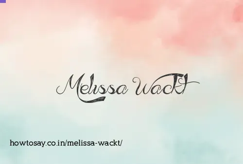 Melissa Wackt