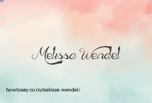 Melissa Wendel