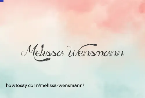 Melissa Wensmann
