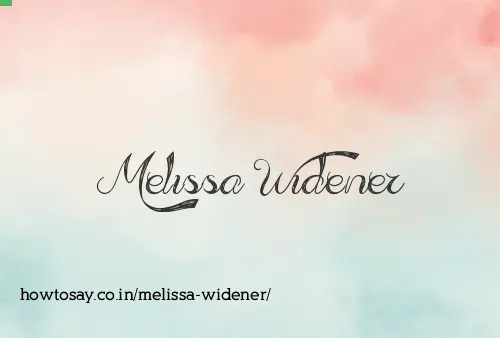 Melissa Widener