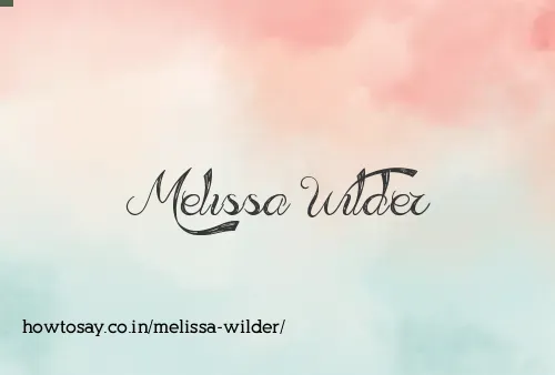 Melissa Wilder