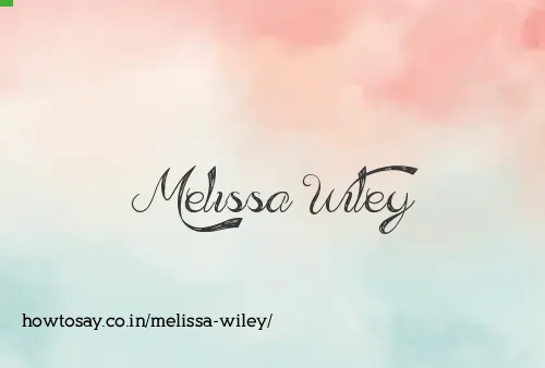 Melissa Wiley