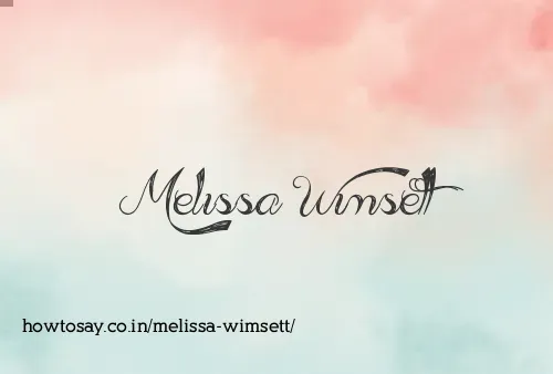 Melissa Wimsett