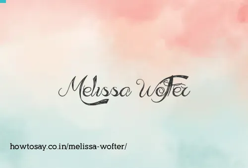Melissa Wofter