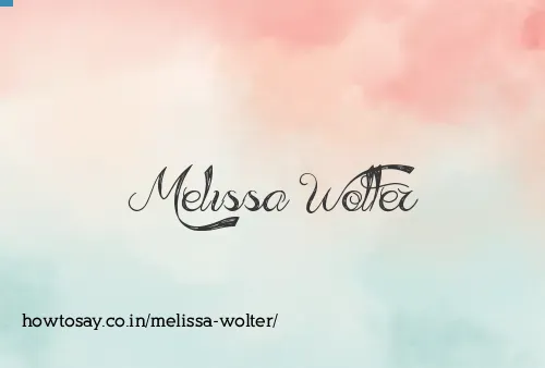 Melissa Wolter