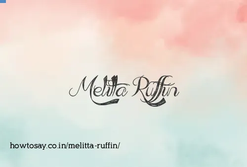 Melitta Ruffin