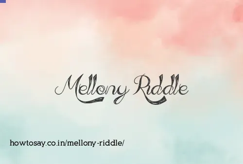 Mellony Riddle
