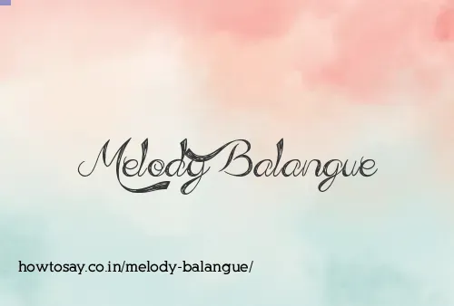 Melody Balangue
