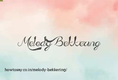 Melody Bekkering