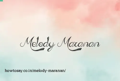 Melody Maranan