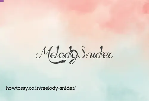 Melody Snider