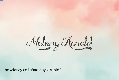 Melony Arnold