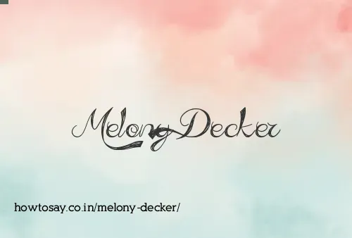 Melony Decker
