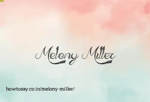 Melony Miller