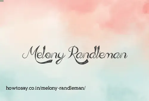 Melony Randleman