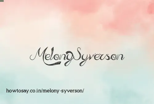 Melony Syverson