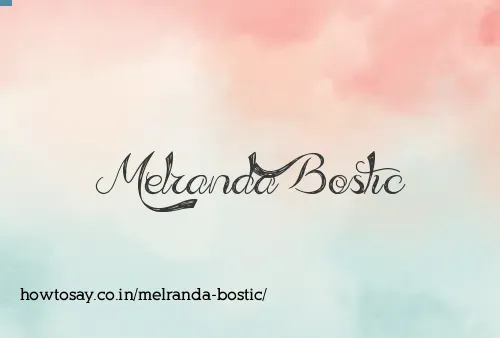Melranda Bostic