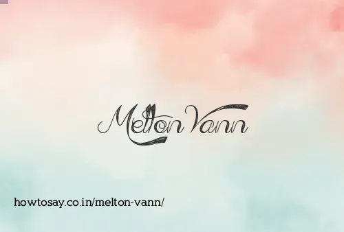 Melton Vann