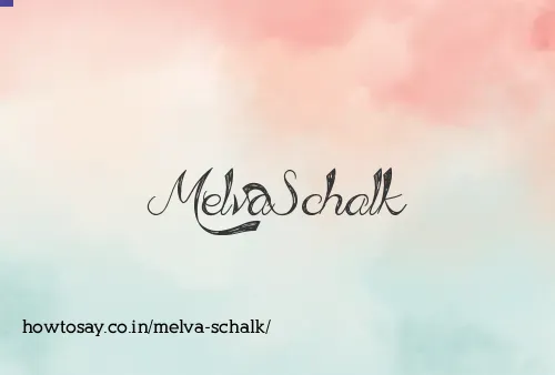 Melva Schalk