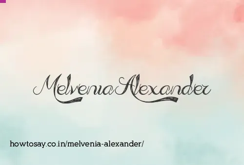 Melvenia Alexander