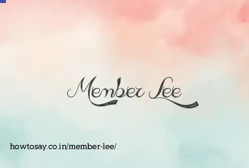 Member Lee