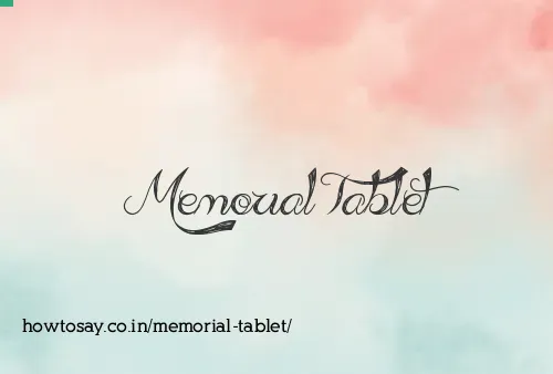 Memorial Tablet