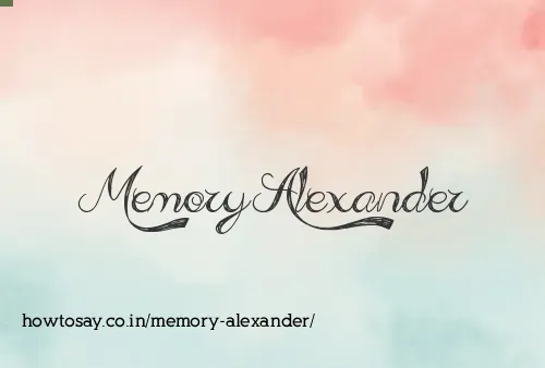 Memory Alexander