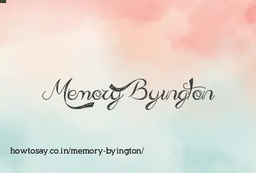 Memory Byington