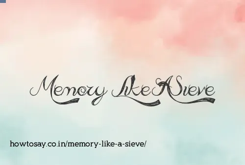 Memory Like A Sieve