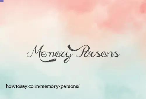 Memory Parsons