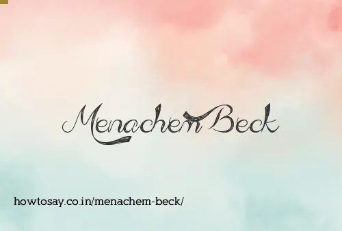 Menachem Beck