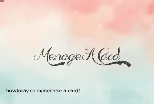 Menage A Card