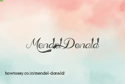 Mendel Donald