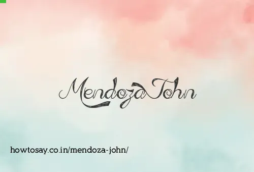 Mendoza John