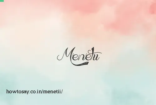 Menetii