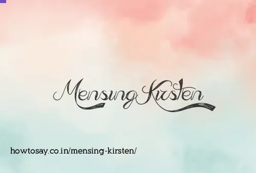 Mensing Kirsten