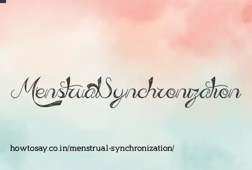 Menstrual Synchronization