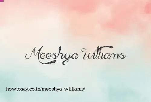 Meoshya Williams