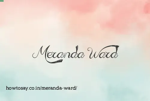 Meranda Ward