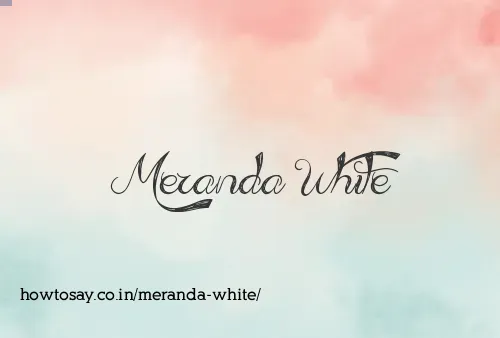 Meranda White